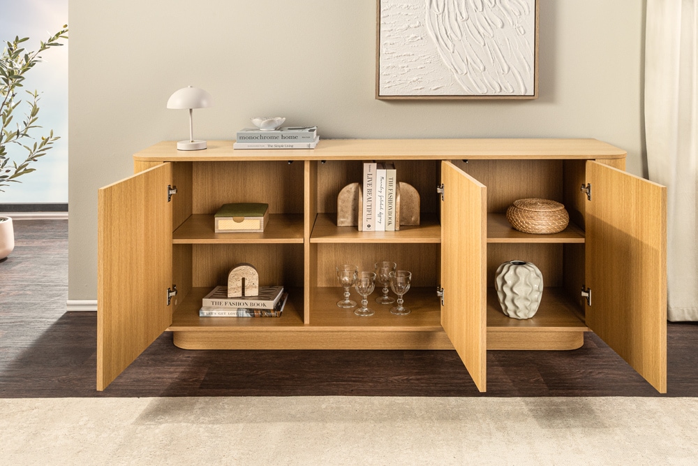 Modernes Sideboard VALHALLA WOOD 160cm natur Eichenholz Kommode