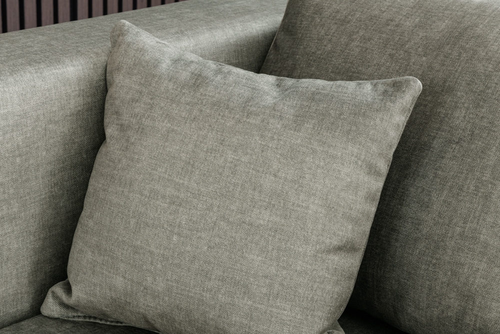 Modernes Ecksofa NORWAY 250cm taupe Vogue Velours Samt Schlafsofa mit Stauraum