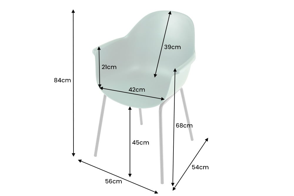 Nachhaltiger Design Stuhl UPCYCLING ME grün 75% Ocean Plastik Indoor Outdoor