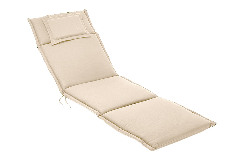 Outdoor Kissen ROG 58x196cm beige Polster-Auflage für Gartenliege