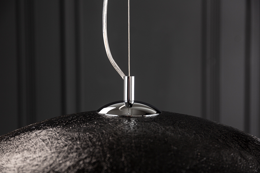 Elegante Design Hängeleuchte GLOW 70cm schwarz gold Hängelampe