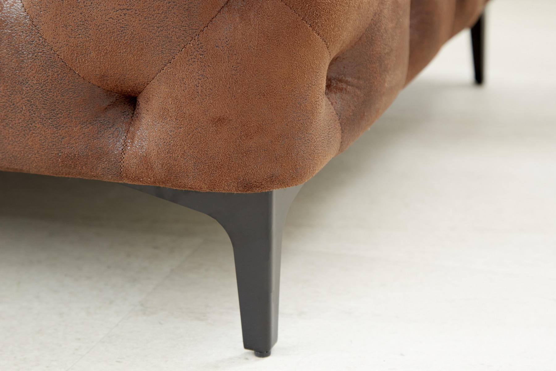 Chesterfield 3-Sitzer Sofa MODERN BAROCK 235cm antik braun Federkern Microfaser