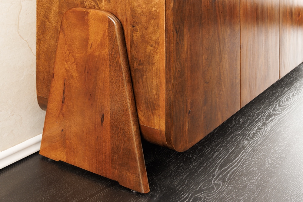 Massives Sideboard BRASIL 175cm braun Mangoholz sechs Fächer