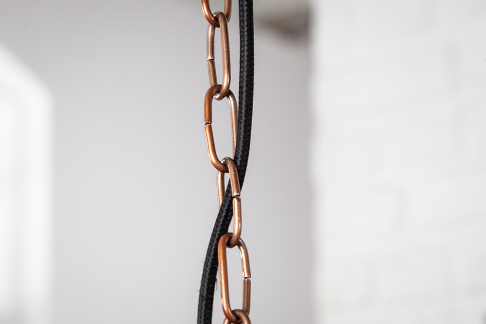 Design Hängelampe INDUSTRIAL 45cm kupfer geflammt Industrial Stil