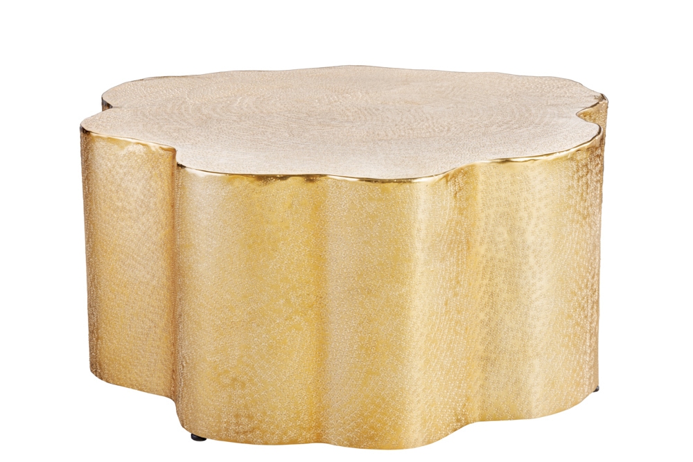 Design Couchtisch ORGANIC ORIENT 75cm gold Handarbeit