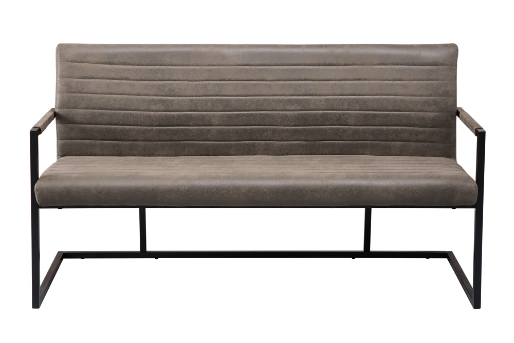 Industrial Freischwinger Bank LOFT 160cm taupe mit Armlehne