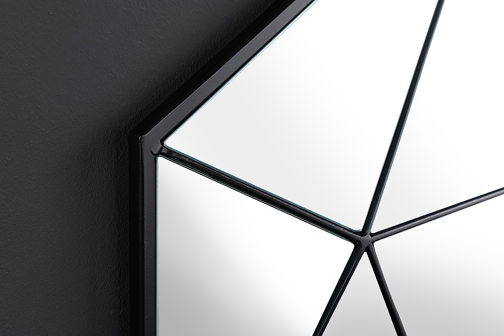 Design Spiegel DIAMOND 65cm schwarz Metall handmade