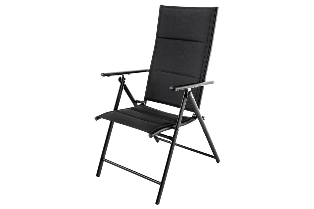 Outdoor Gartenstuhl COMFORT LINE anthrazit zusammenklappbar wetterfest Hochlehner