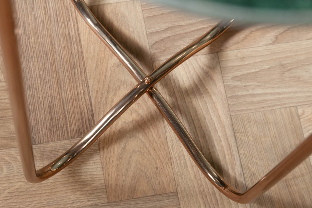 Handgearbeiteter Beistelltisch NOBLE I 35cm grün Marmor abnehmbare Tischplatte rund
