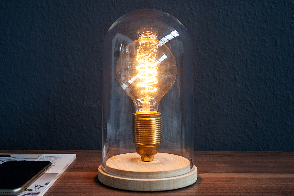 Industrial Tischlampe EDISON 22cm Glühbirne Tischleuchte