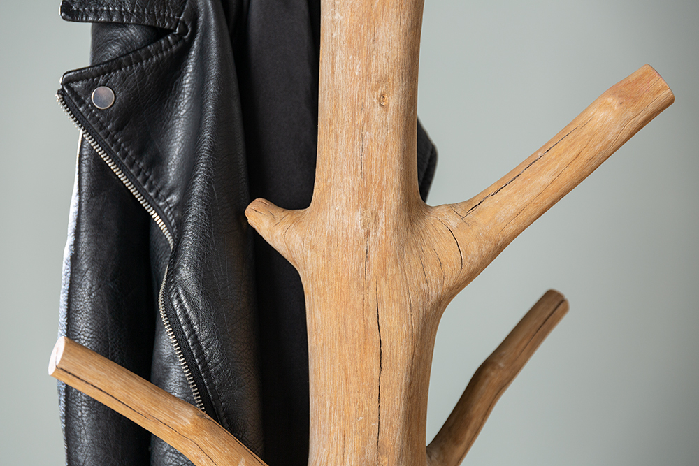 Massiver Garderobenständer TREE NATURE 170cm natur Holz Kleiderständer