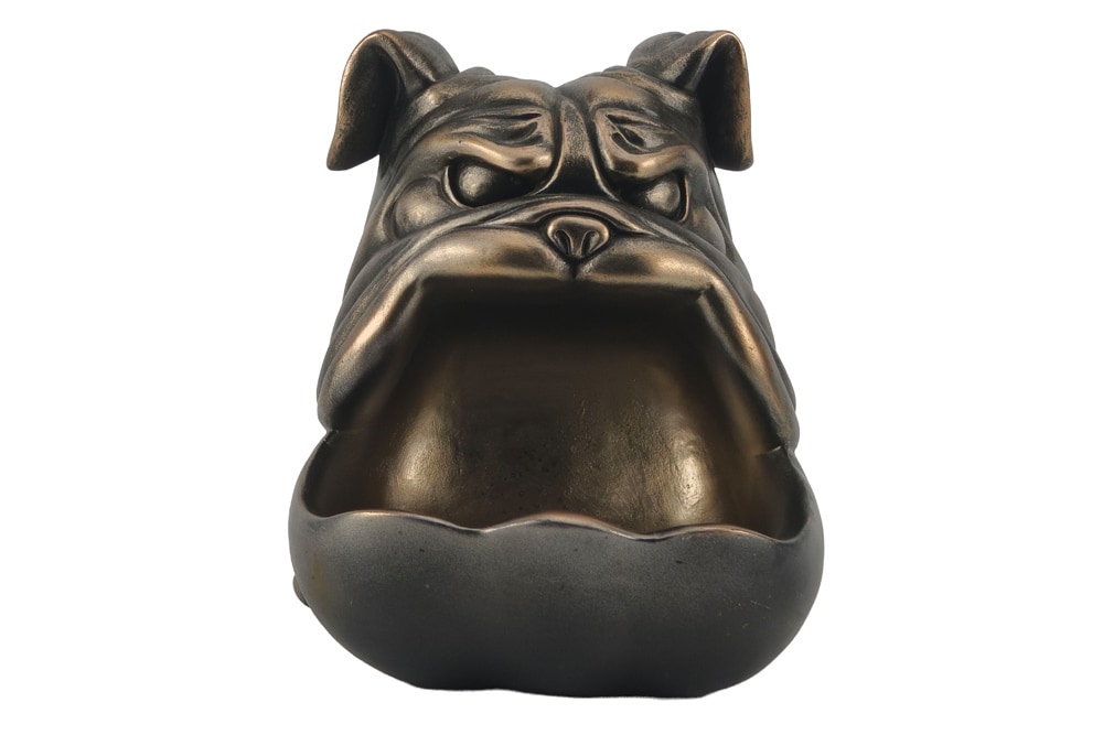 Deko-Figur BULLDOG 30cm bronze mit Ablagefach handmade Deko-Figur BULLDOG 30cm bronze mit Ablagefach handmade