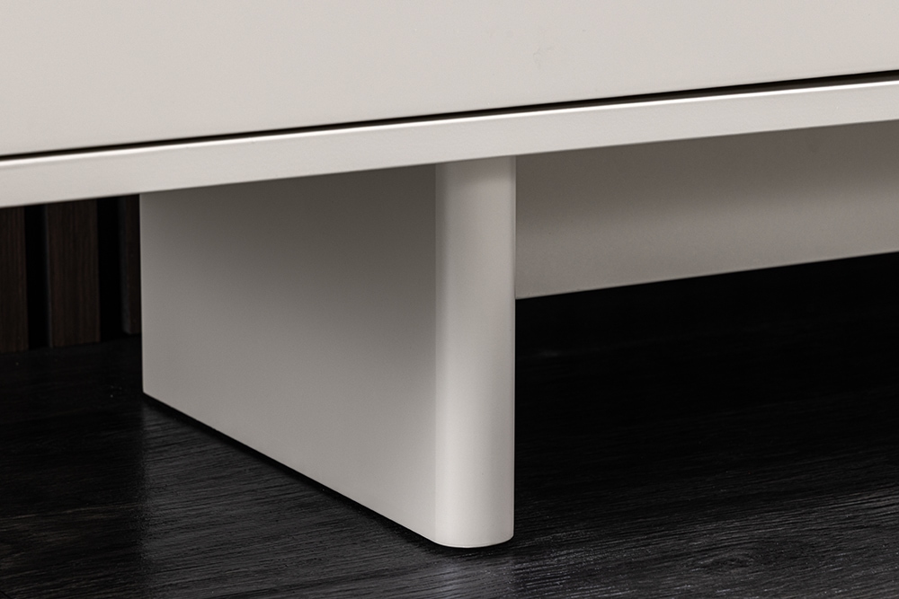 Design Sideboard SAVOY 180cm kaschmir weiß Marmor Keramik mit Stauraum und 3D-Front