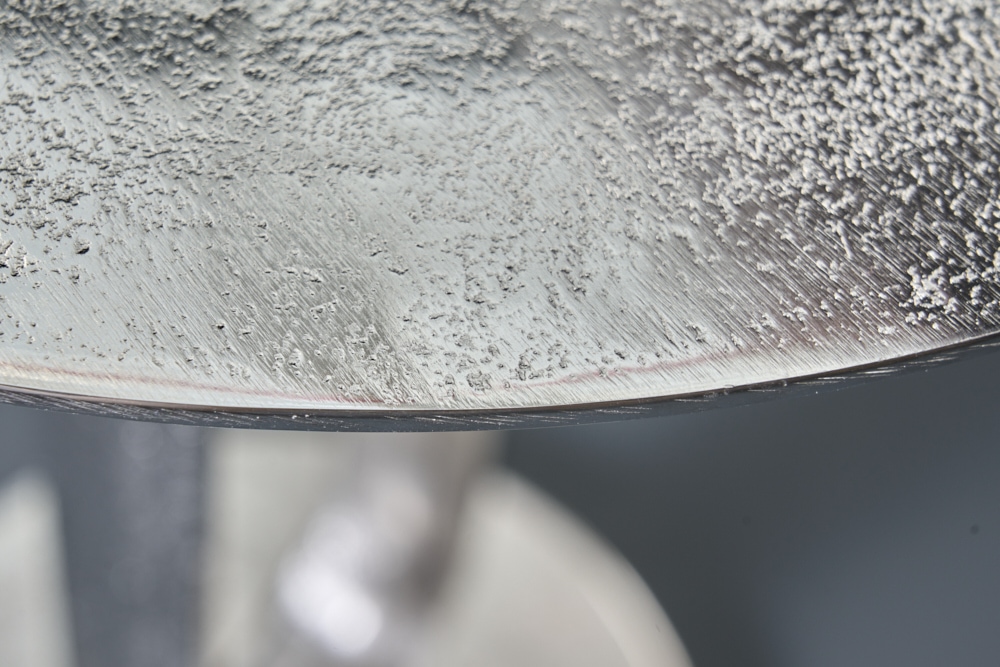 Runder Beistelltisch ELEGANCE 60cm silber Metall Aluminium handmade