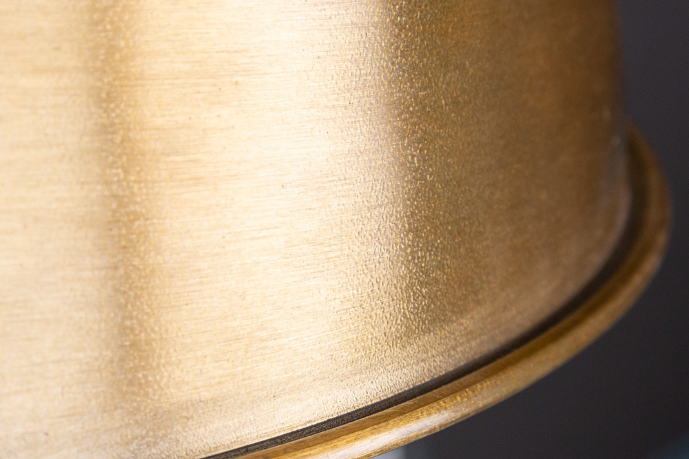 Design Hängelampe INDUSTRIAL 45cm gold Metall rund Pendelleuchte höhenverstellbar