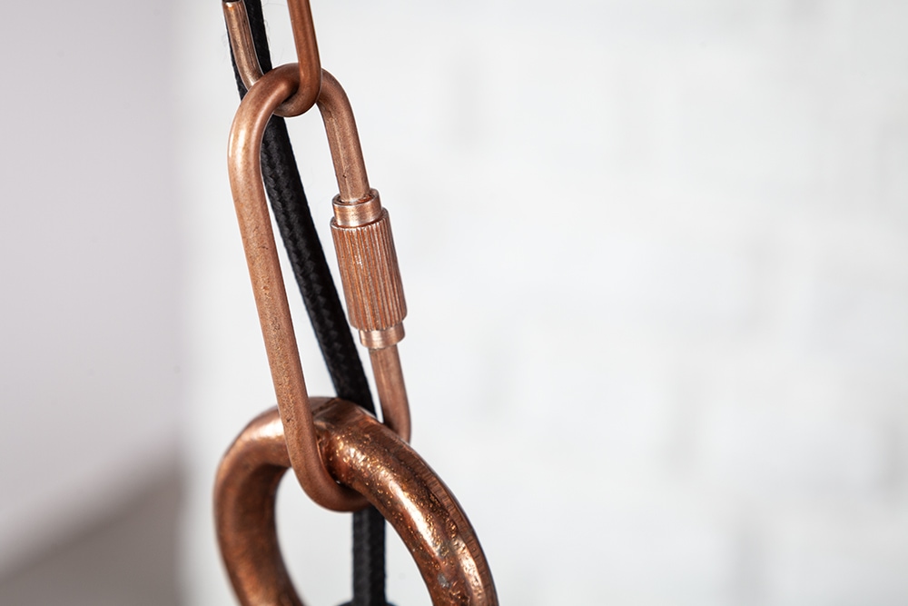 Design Hängelampe INDUSTRIAL 45cm kupfer geflammt Industrial Stil