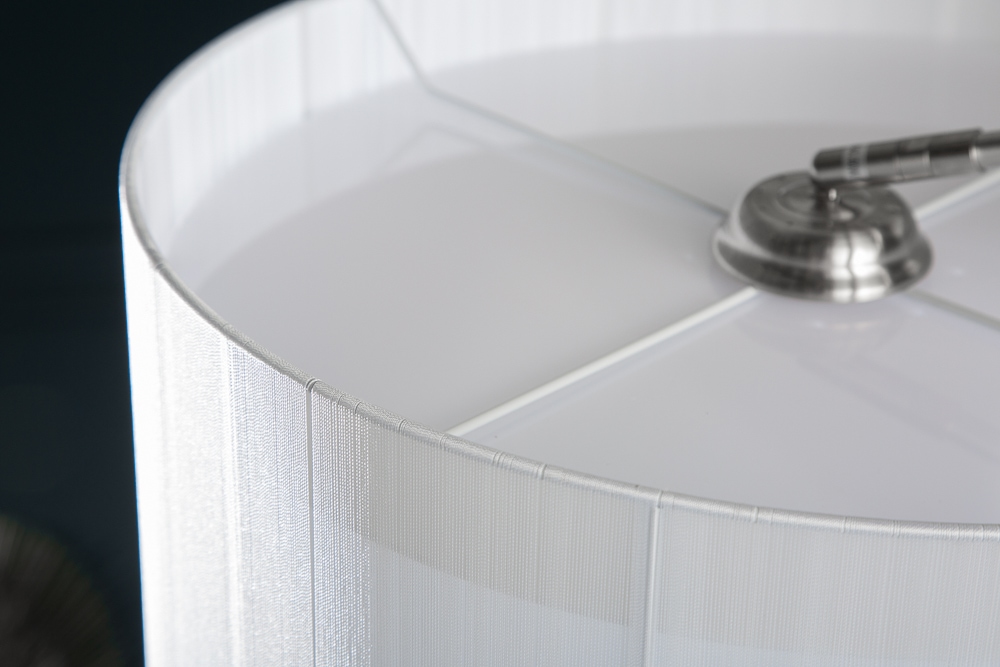 Design Bogenlampe EXTENSO 230cm weiß Stehlampe mit weißem Marmorfuß