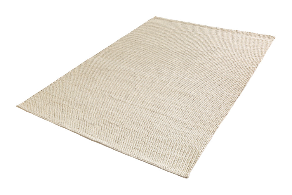 Design Teppich WOOL 240x160cm hellbeige aus Wolle