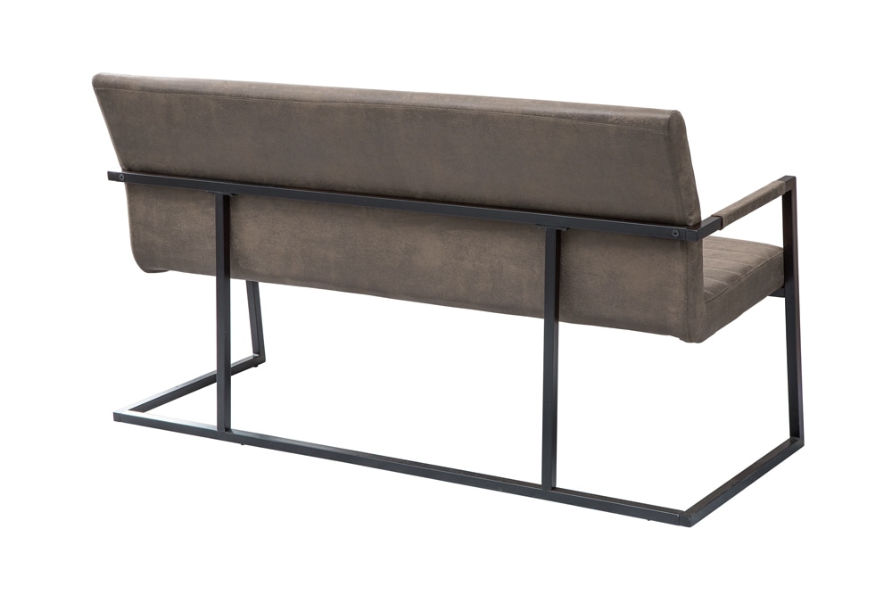 Industrial Freischwinger Bank LOFT 160cm taupe mit Armlehne