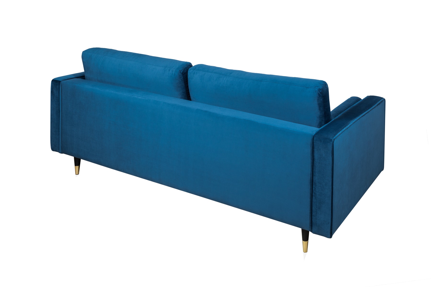 Design 3-Sitzer Sofa COZY VELVET 220cm petrol blau Samt Federkern Lounge