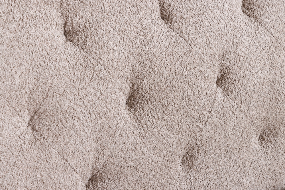 Chesterfield 3-Sitzer Sofa MAISON BELLE AFFAIRE 220cm greige Bouclé mit Schlaffunktion