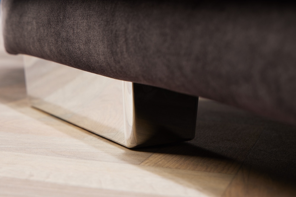 Modernes XXL Ecksofa DECADENCIA 320cm dunkelgrau Samt inkl. Kissen Bigsofa