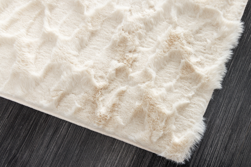 3D Hochflor Teppich DUNE 230x160cm beige Hoch-Tief-Effekt