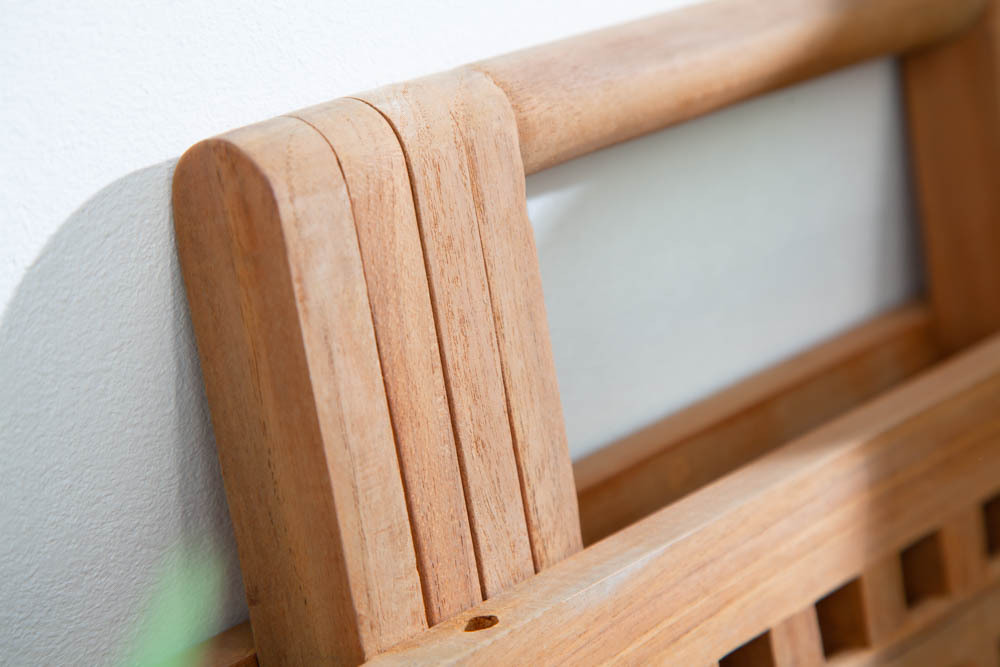 Wetterfester Beistelltisch EMPIRE TEAK 50cm Massivholz klappbar