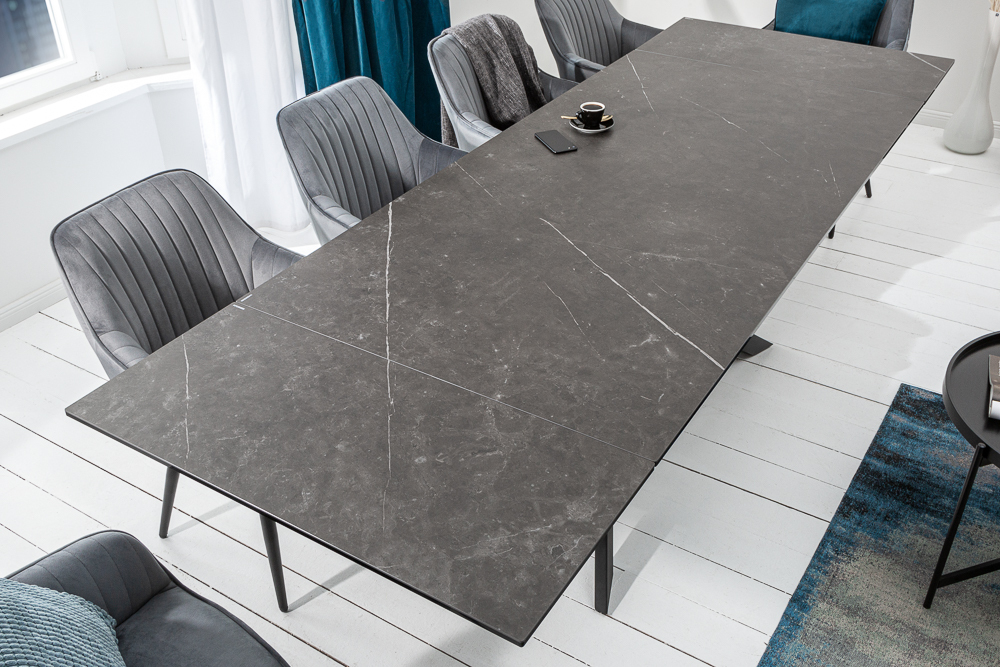 Ausziehbarer Esstisch EUPHORIA 180-220-260cm Graphit Keramik made in Italy
