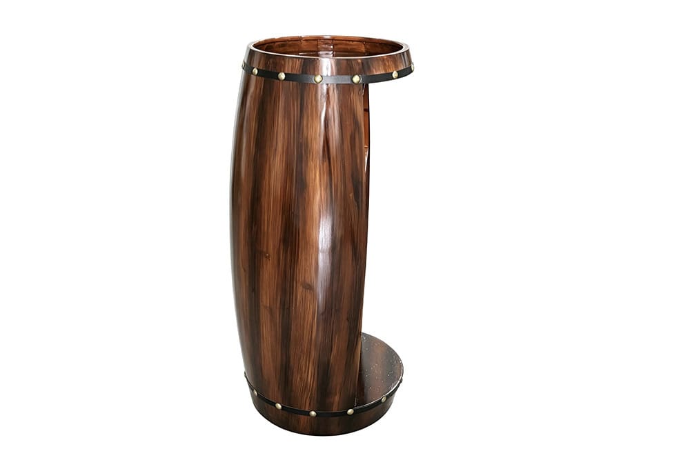 Massives Weinregal BODEGA 97cm coffee braun Pinie Fass-Bartisch für 24 Flaschen