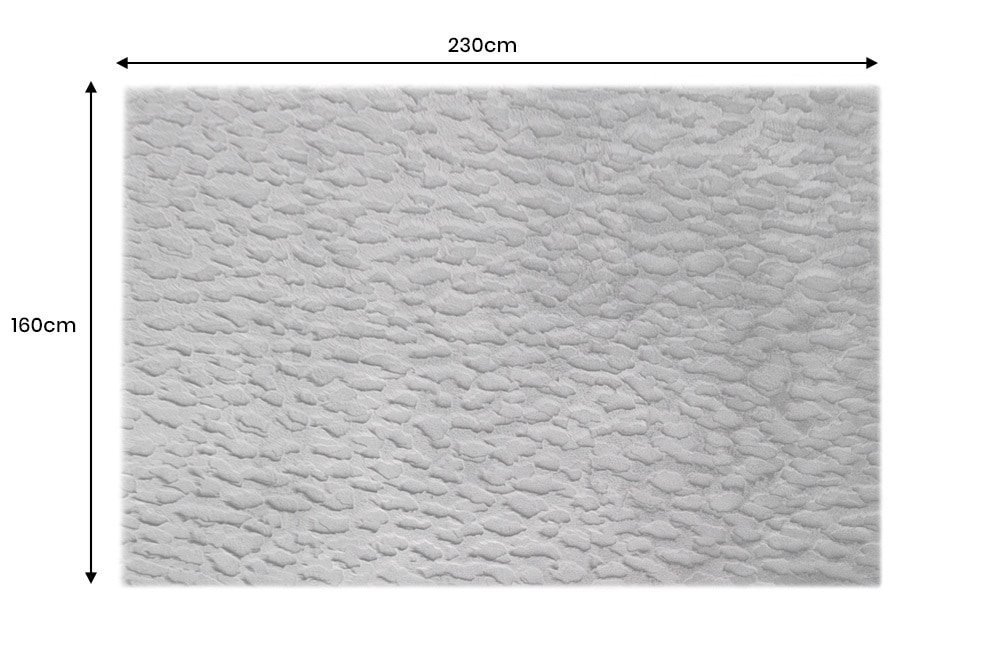 3D Hochflor Teppich DUNE 230x160cm anthrazit Hoch-Tief-Effekt