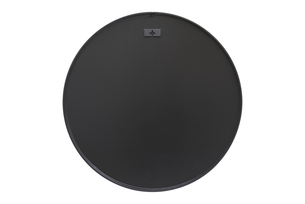 Runder Wandspiegel PORTRAIT 60cm schwarz mit Metallrahmen