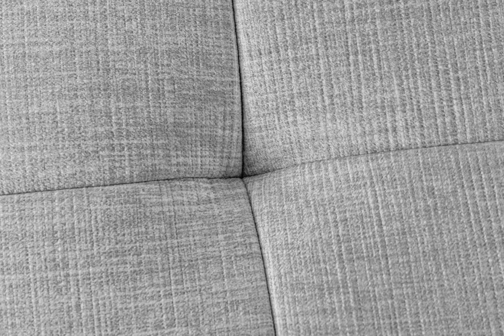 Moderner Hocker ROYAL 120cm grau Veloursstoff Federkern Sitzhocker