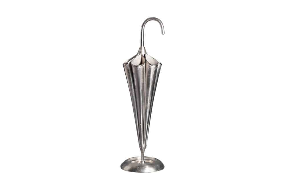 Eleganter Schirmständer UMBRELLA 91cm silber Aluminium für 6 Schirme