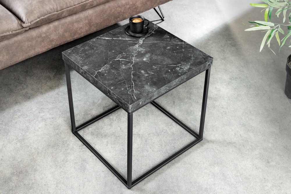 Moderner Beistelltisch ARCHITECTURE 45cm graphit Metallgestell