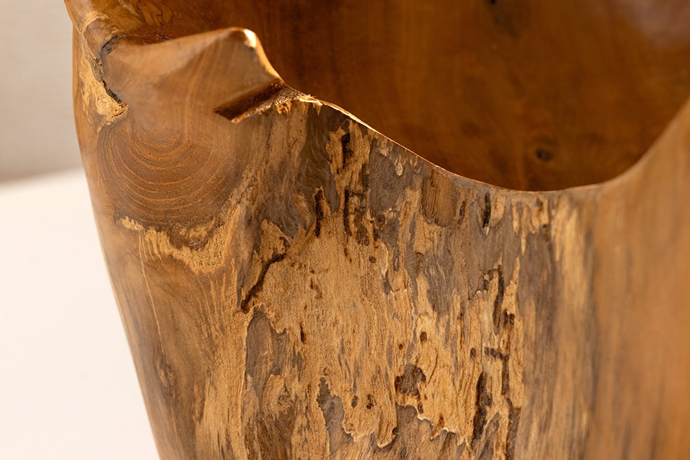 Einzigartige Schale ORGANIC 40cm natur Teak aus Wurzelholz