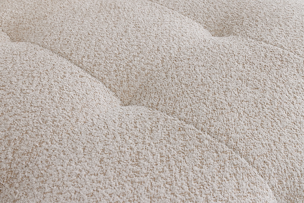 Modernes Big Sofa ROYAL 295cm champagner beige Bouclé Federkern XXL-Couch