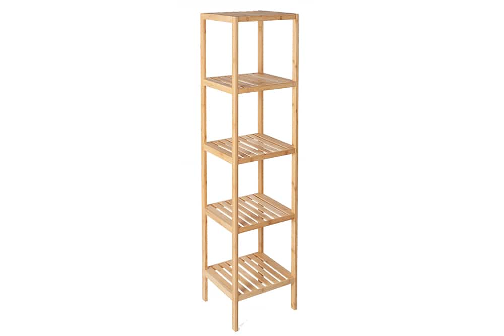 Design Regal LAGOON SPA 145cm Bambusholz vier Fächer Badregal