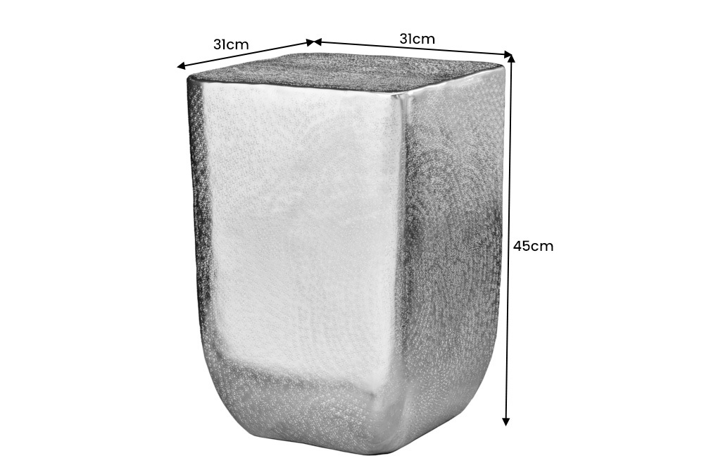 Design Beistelltisch UNIT 45cm gold Hammerschlag handmade Metall Aluminium