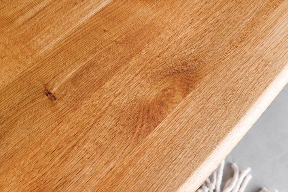 Massivholz Sitzbank WILD OAK 160cm Eiche Baumkante X-Gestell Industrial
