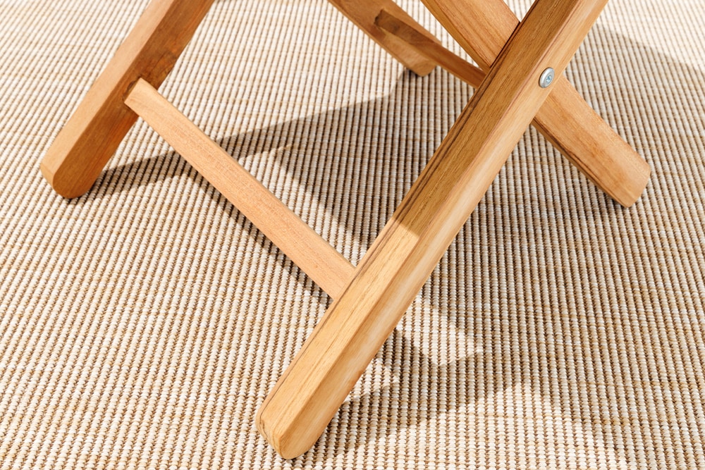 Massiver Beistelltisch EMPIRE TEAK 45cm natur Teakholz wetterfest