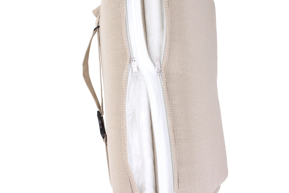 Outdoor Kissen ROG 46x97cm beige Sitzkissen Polster-Auflage für Niedriglehner
