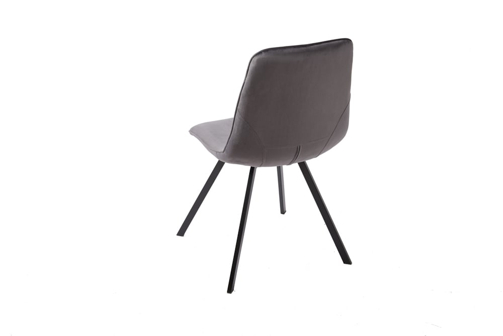 Retro Stuhl AMSTERDAM CHAIR dunkelgrau Samt Designklassiker