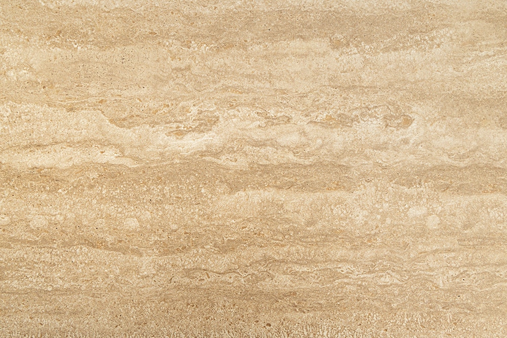 Design Nachttisch SAVOY 50cm grau beige greige Keramik Travertin Beistelltisch