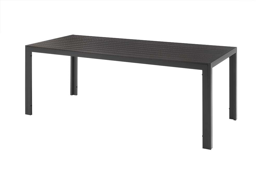 Moderner Gartentisch DESIGNO 205cm anthrazit schwarz Aluminium wetterfest