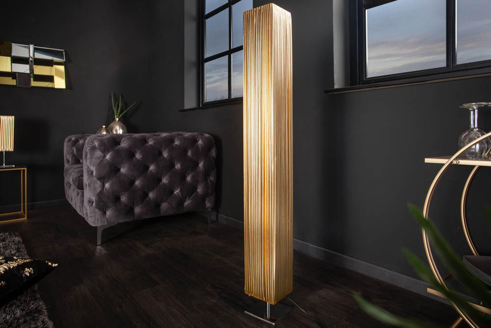 Moderne Designer Stehlampe PARIS 120cm gold Stehleuchte Moderne Designer Stehlampe PARIS 120cm gold Stehleuchte