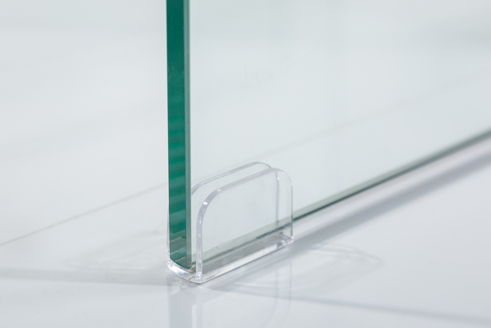 Design 3er Set Glas Couchtisch FANTOME 60cm Beistelltische transparent