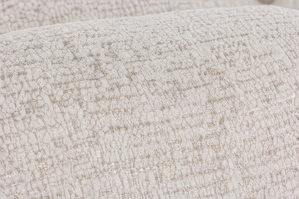 Moderner Hocker CLOUD 100cm beige Bouclé Tweed Soft Federkern Fußhocker Sitzhocker