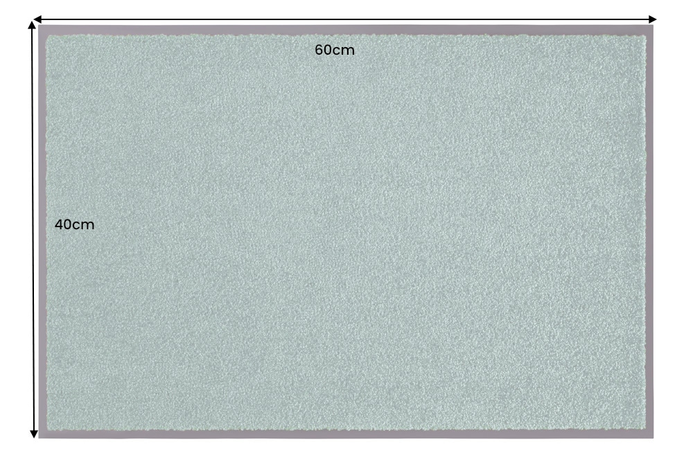 Pflegeleichte Fußmatte CLEAN 60x40cm salbei-grün Fußabtreter waschbar