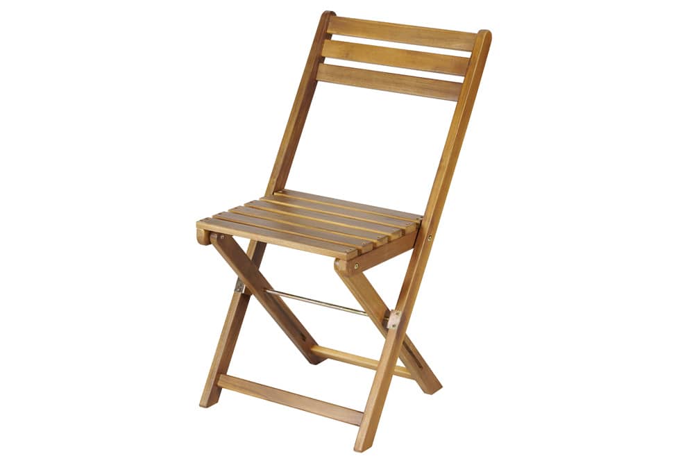 Outdoor Balkon Stuhl BALI natur honey Akazienholz klappbar wetterfest Gartenstuhl